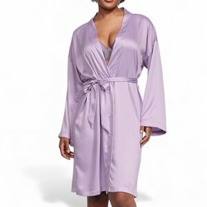 Victoria's Secret Light Purple Satin Robe